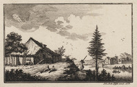 TvB G 4340
<br/>
Man met geweer schiet vogels uit de lucht
<br/>
<em>Pfeffel, Johann Andreas (1674-1748)</em>